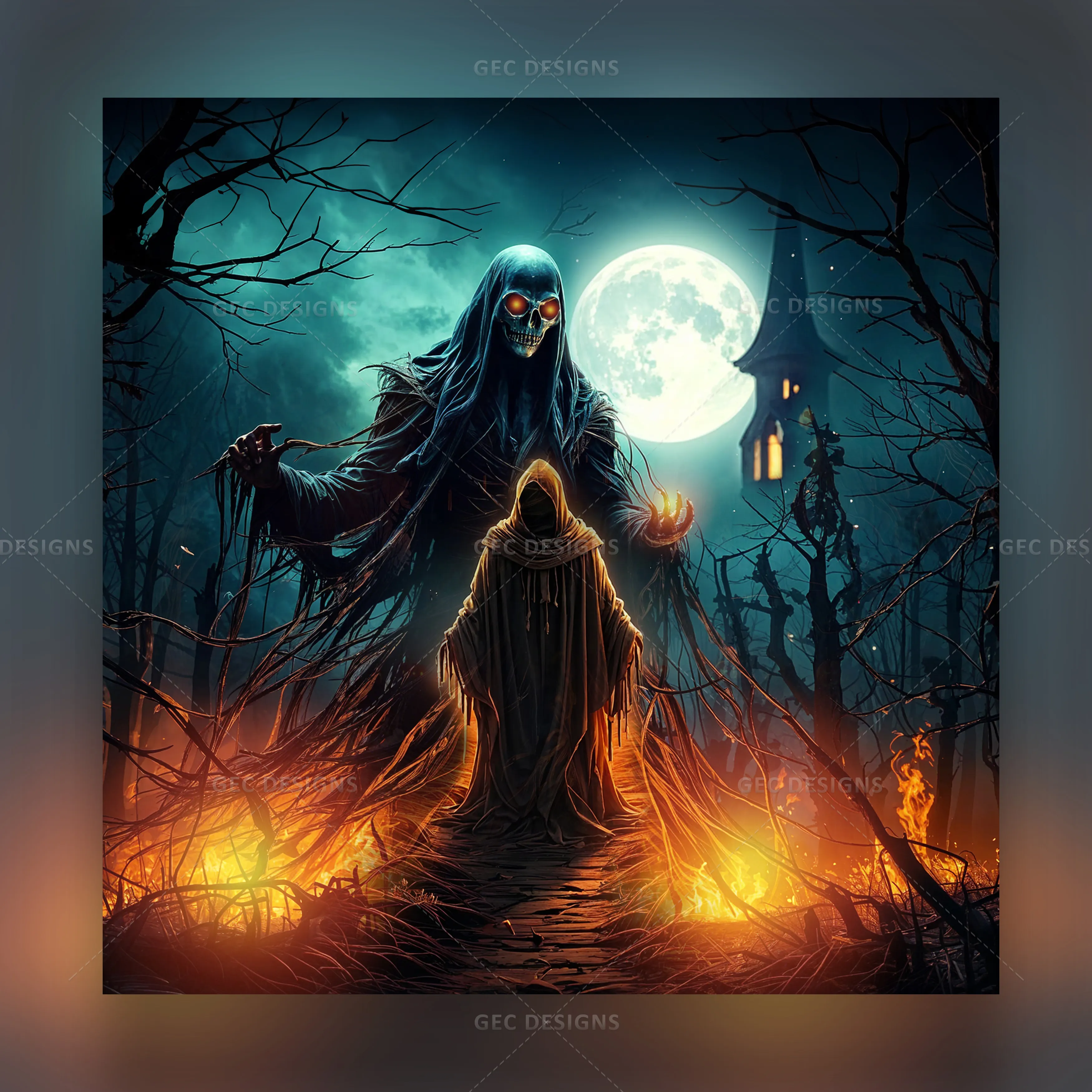 Halloween scary Ghost wallpaper GEC Designs