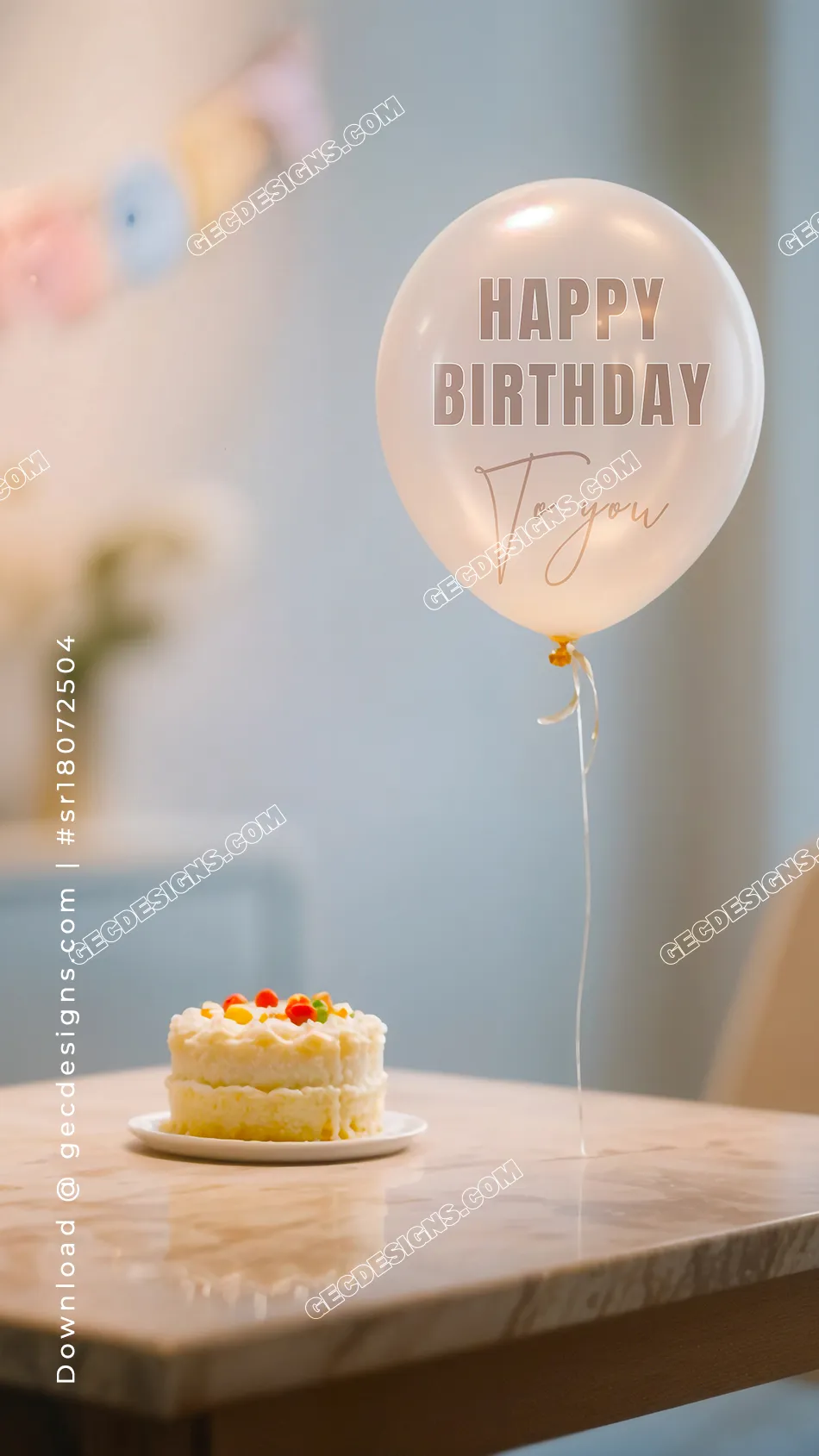 Elegant Purple Birthday Wishes Image with Candlelit Cake, Balloons, and  Wrapped Gifts for a Joyful Celebration - GEC Designs