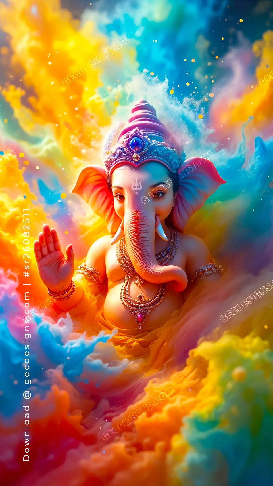 Happy Ganesh Chaturthi 2025 Wishes Image Of Lord Ganesha Surrounded By 