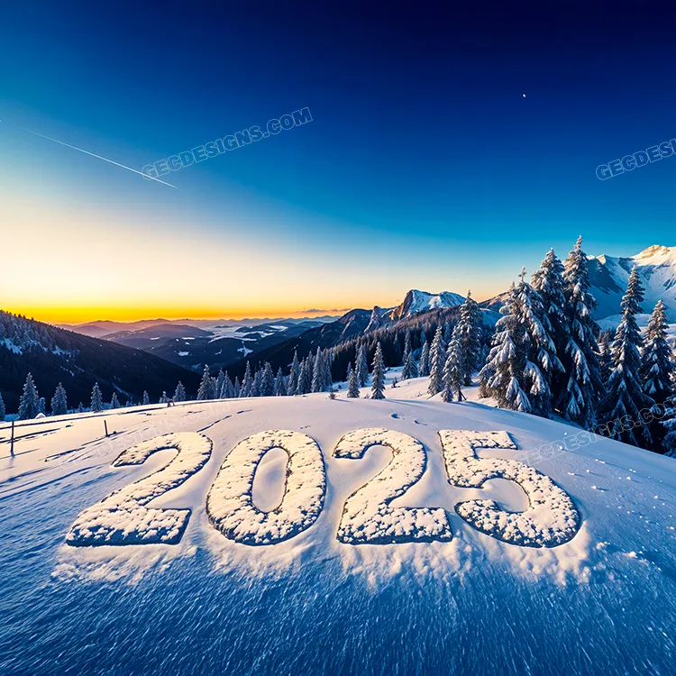Mount Wallpapers Happy New Year 2025 Winter Landscape With Snowy Mountains And Pine Forest Background Sr12122407 Cover.webp