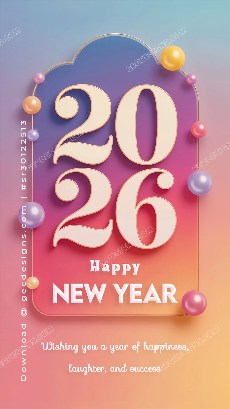 Happy New Year 2026 Image With Glowing Golden Swirl Celebration Energy 