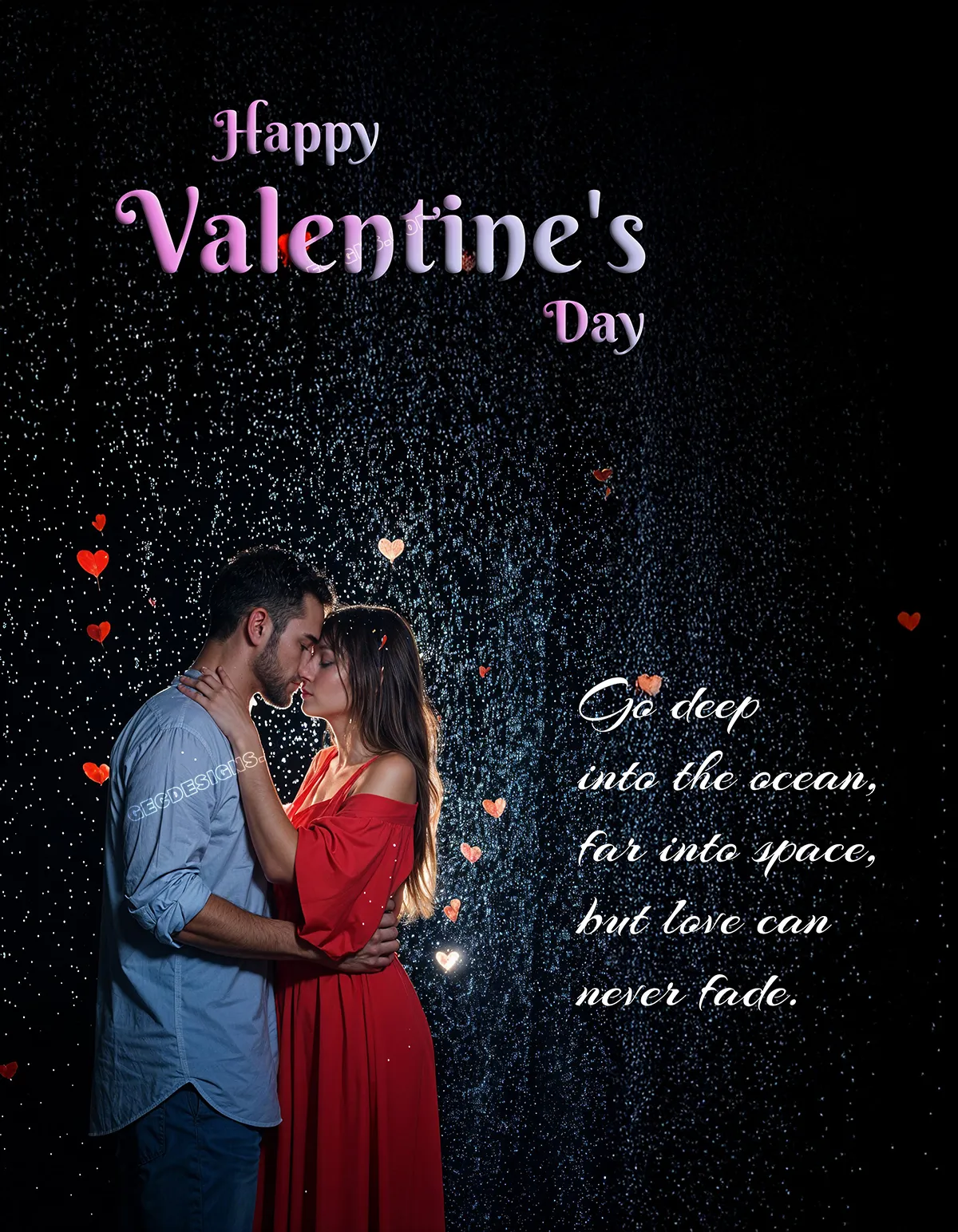 happy valentines day wishes and romantic quotes with a rainy couple background sr19012501 cover husband valentines day card premium vector | happy valentines day