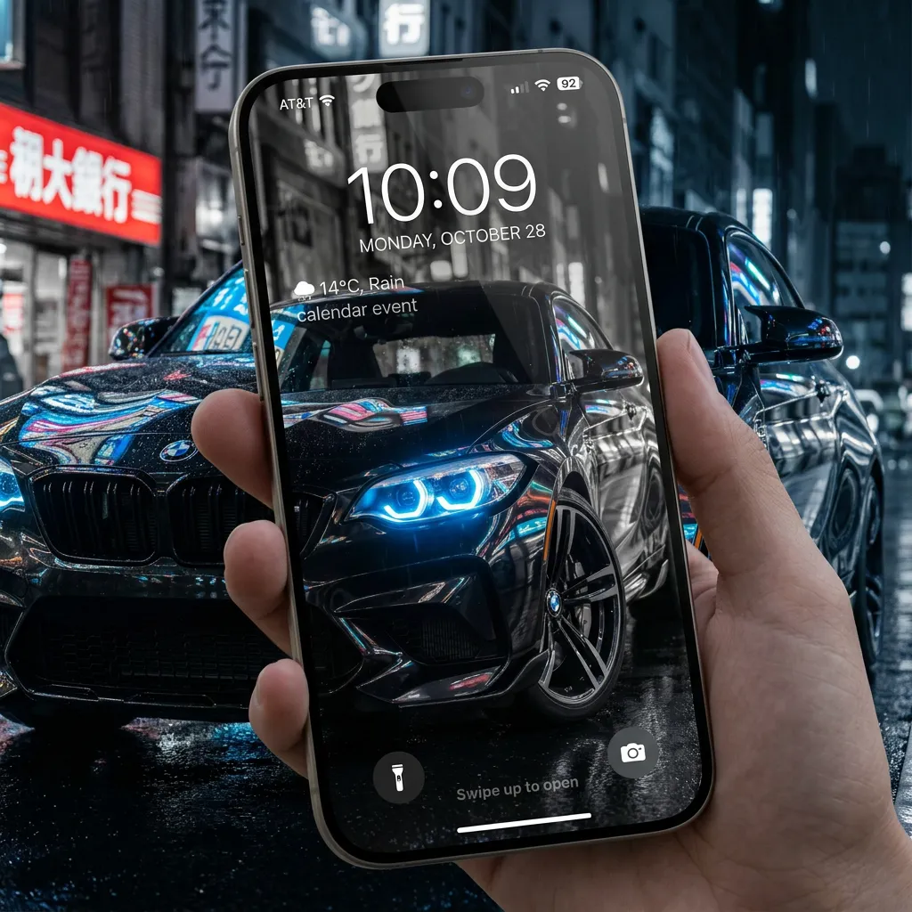 Hd black sports car wallpaper for iPhone lock screens mockup two