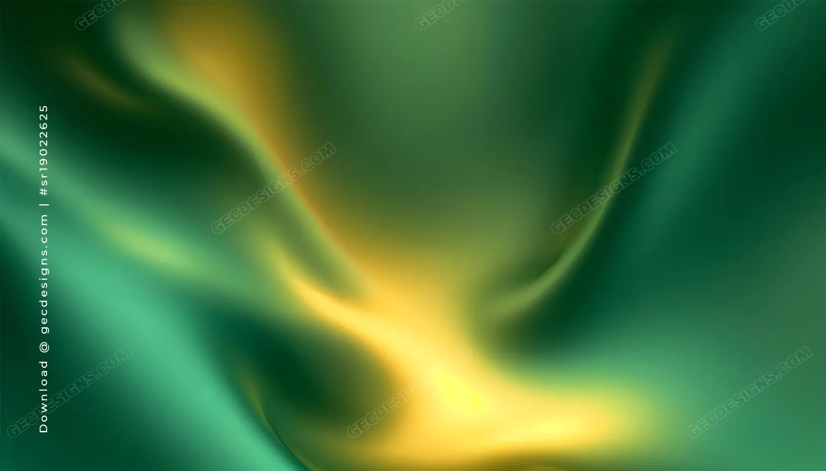 Luxury Emerald Gradient with Golden Light Desktop Wallpaper