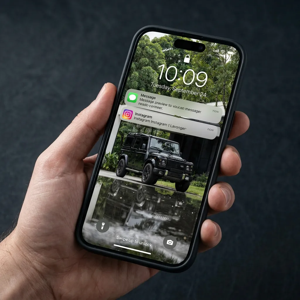 Luxury suv mansion iPhone wallpaper with modern house and premium lifestyle mockup two