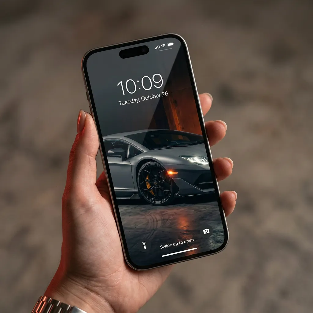 Matte gray supercar desktop wallpaper in dark garage mockup one