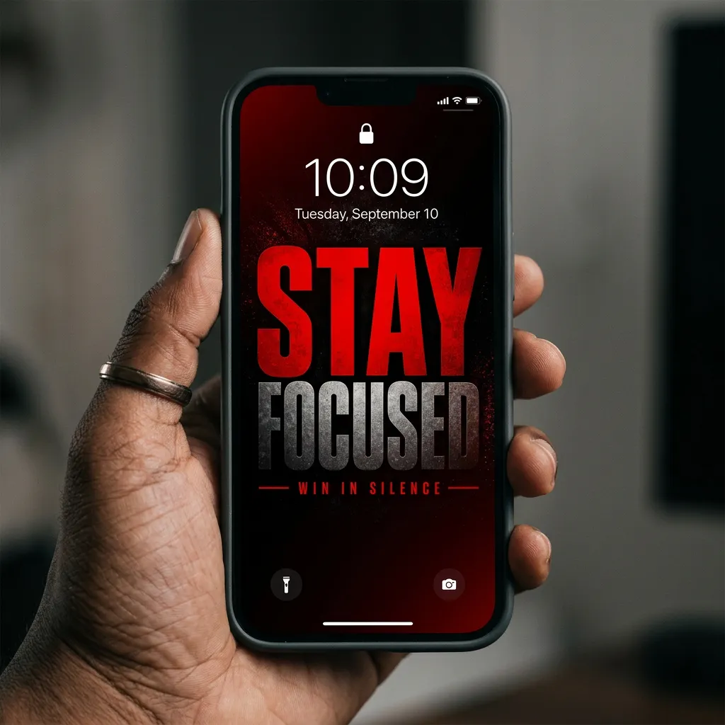 Millionaire mindset iPhone wallpaper with dark red style