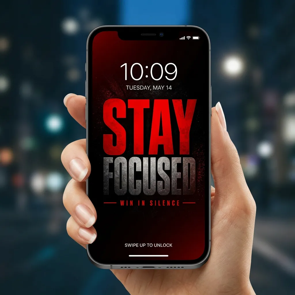 Millionaire mindset iPhone wallpaper with dark red style mockup two