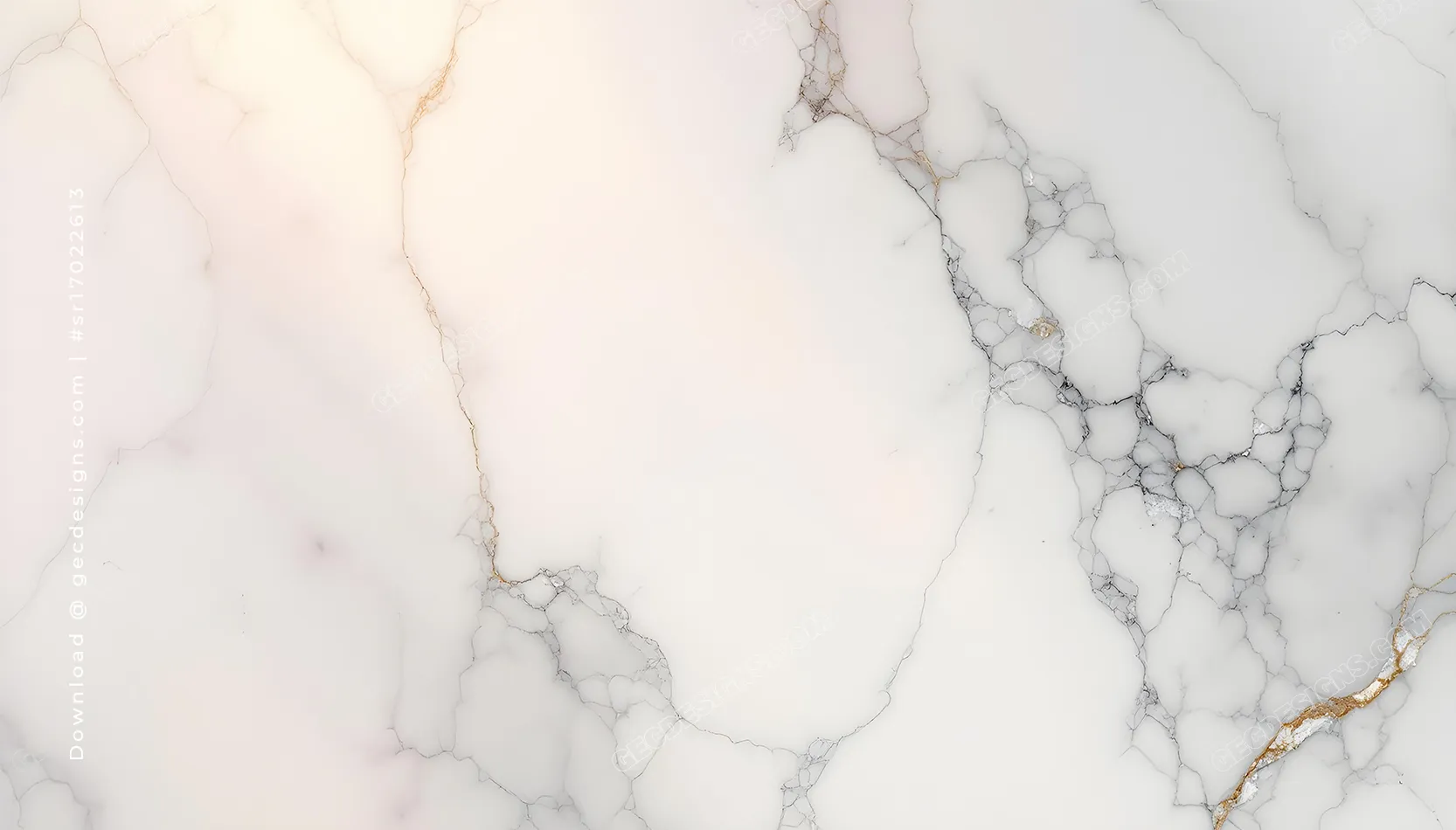 Minimal Aesthetic Wallpaper with White Marble and Gold Veins for Desktop background