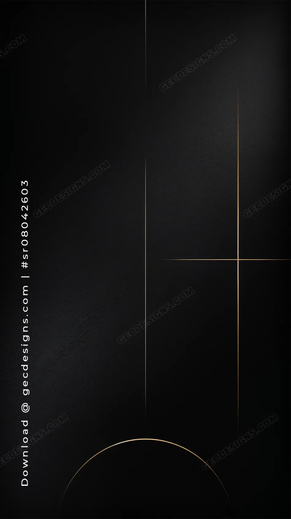 Minimal Black iPhone Wallpaper with Gold Line Design and Dark Luxury Background for Elegant Phone Screens