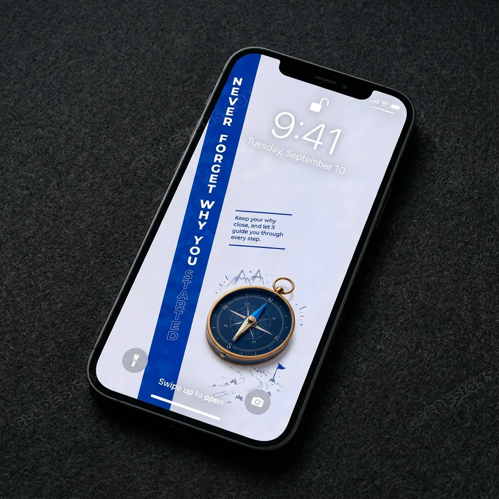 Never forget why you started iPhone wallpaper mockup one