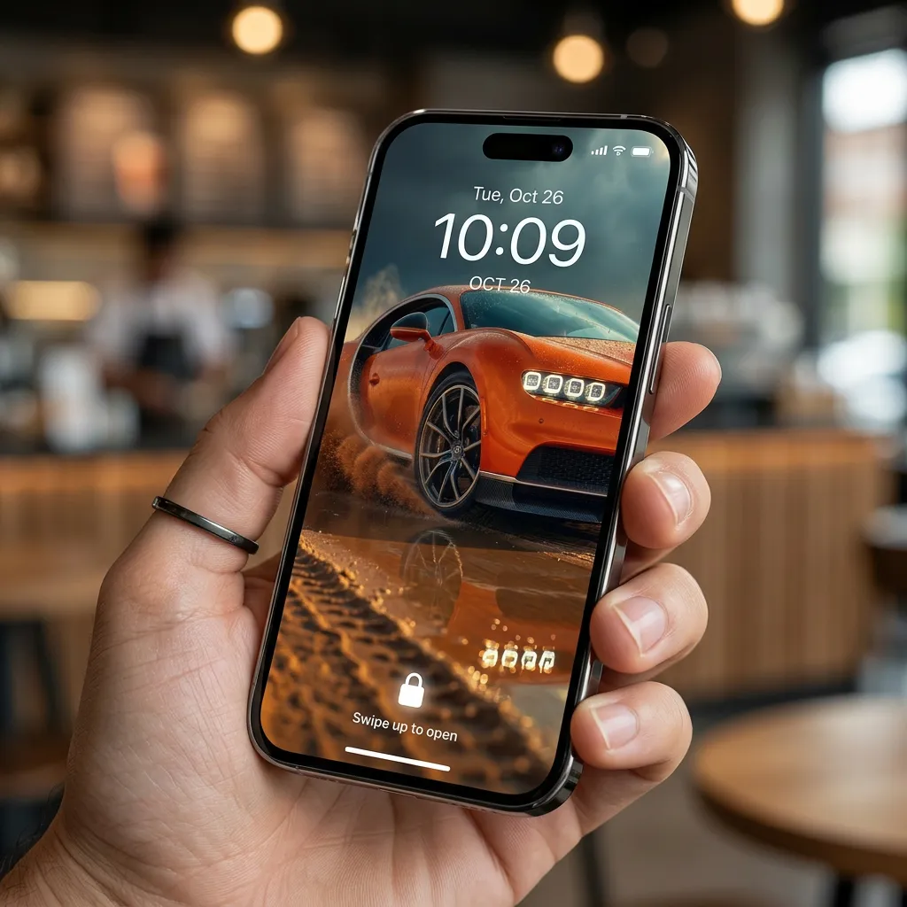 Orange hypercar desktop wallpaper with mud splash action mockup two