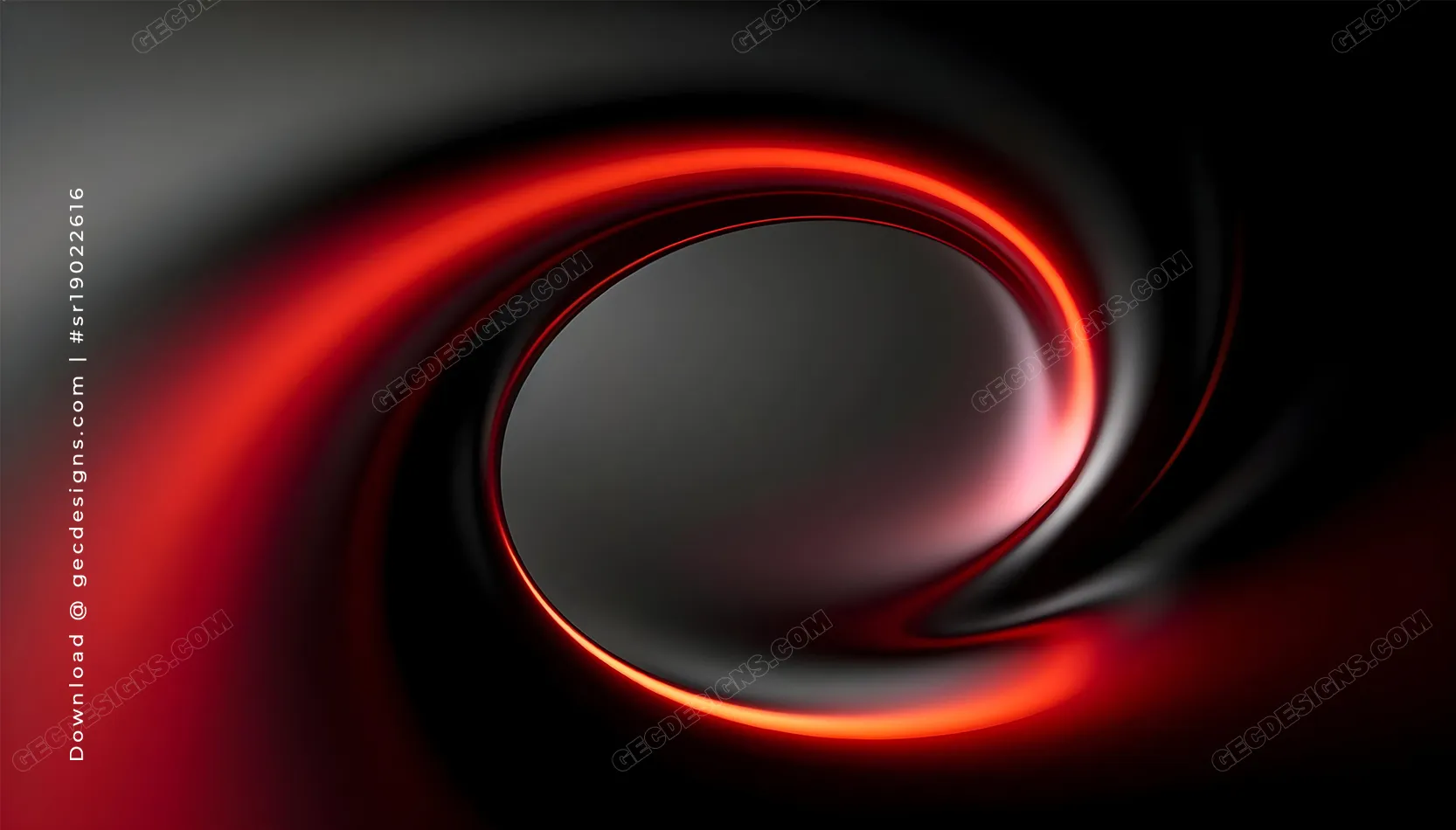 Red Neon Spiral Abstract Gradient Wallpaper with Dark Glow for desktop background