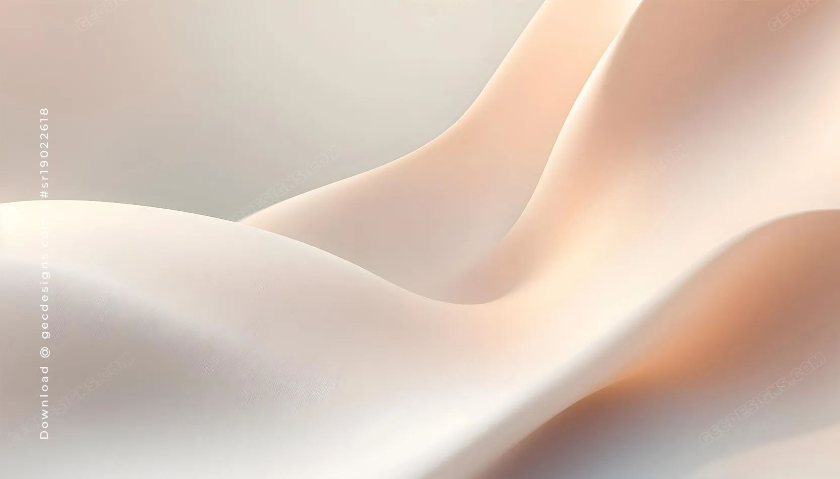 Soft Beige Minimal Aesthetic Wallpaper with Elegant Flowing Waves for desktop background