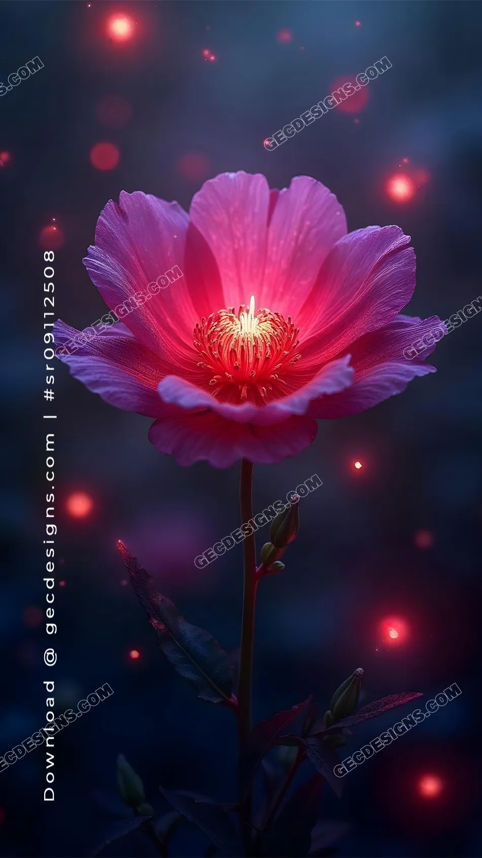 Stunning Glowing Flower iPhone Wallpaper with Magical Light Effects for a  Calm and Aesthetic Look - GEC Designs, image size:950x1689
