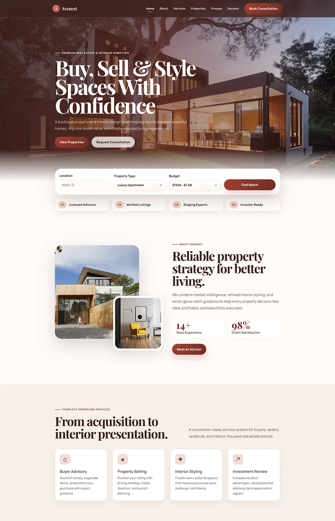 Avenest – Free Real Estate & Interior Design Bootstrap 5 HTML Website ...