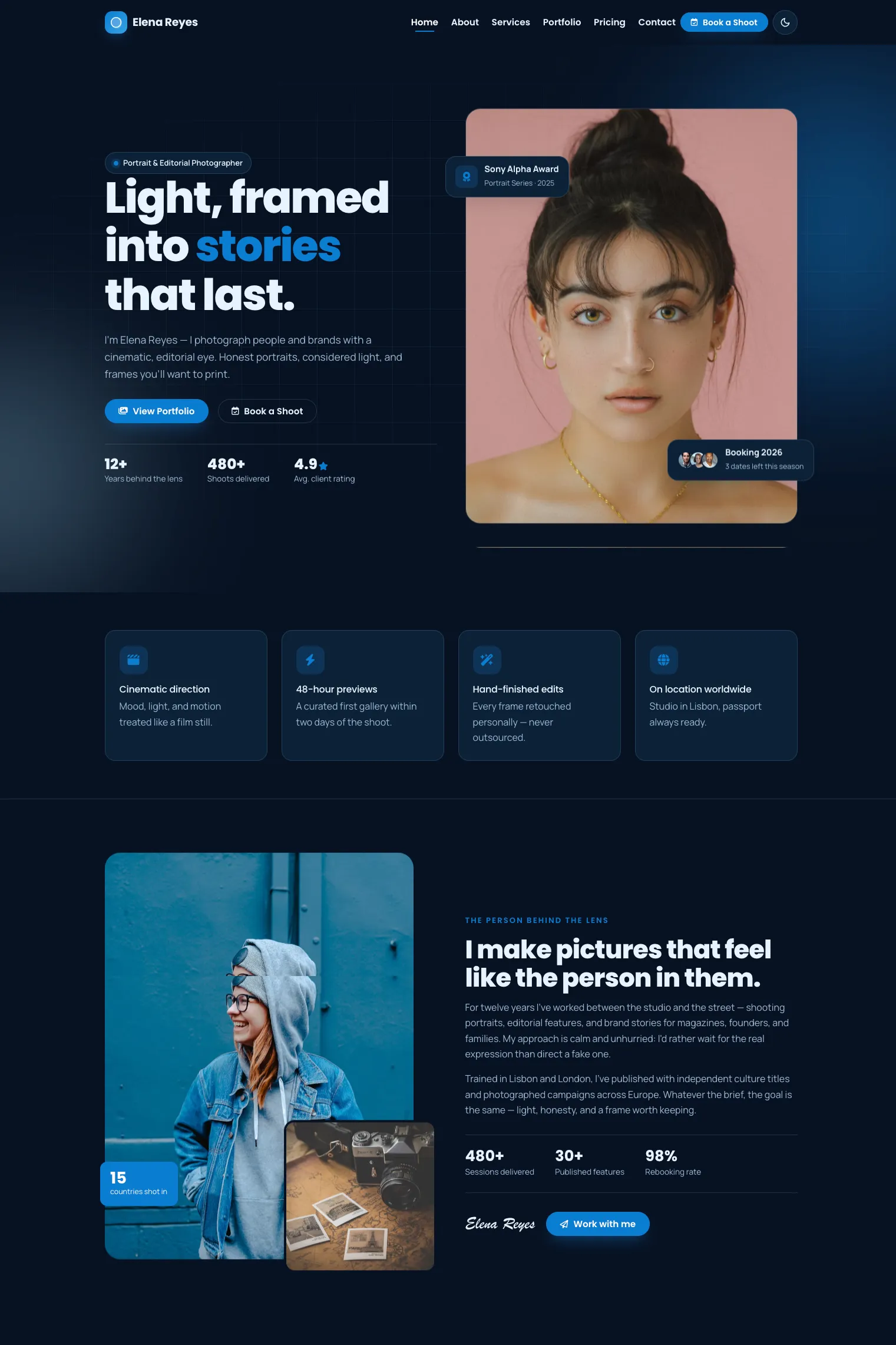 Frame - Free Photography Portfolio Bootstrap 5 HTML Website Template
