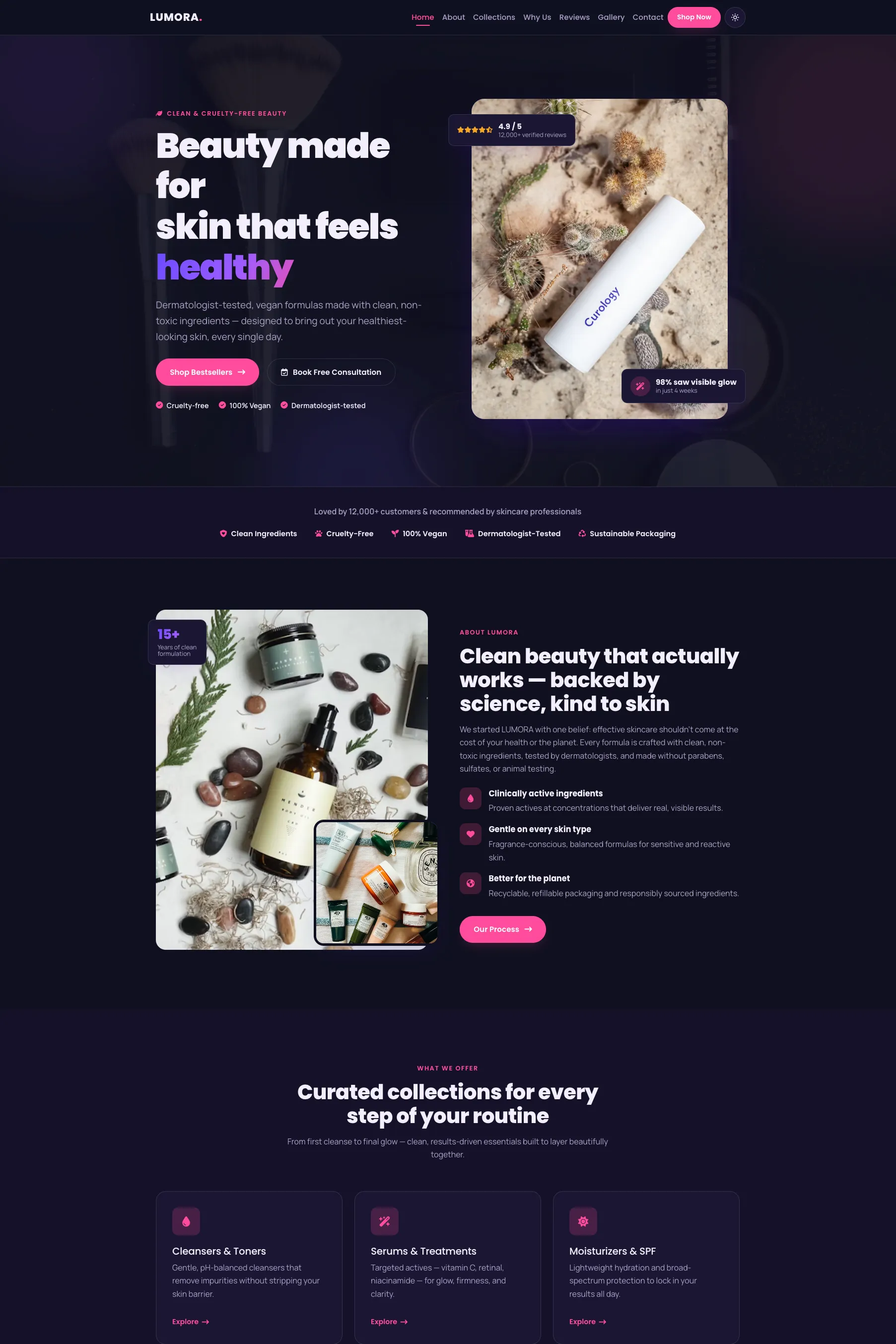 Lumora - Free Fashion & Beauty Bootstrap 5 HTML Website Template
