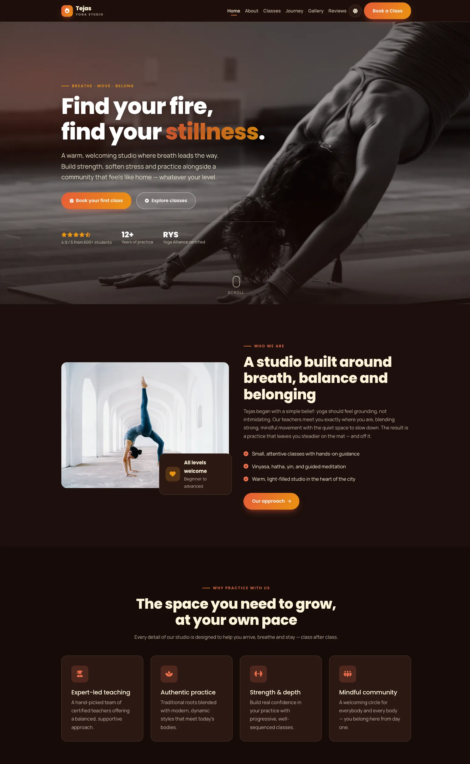 Tejas โ Free Yoga Studio & Wellness Bootstrap 5 HTML Website Template